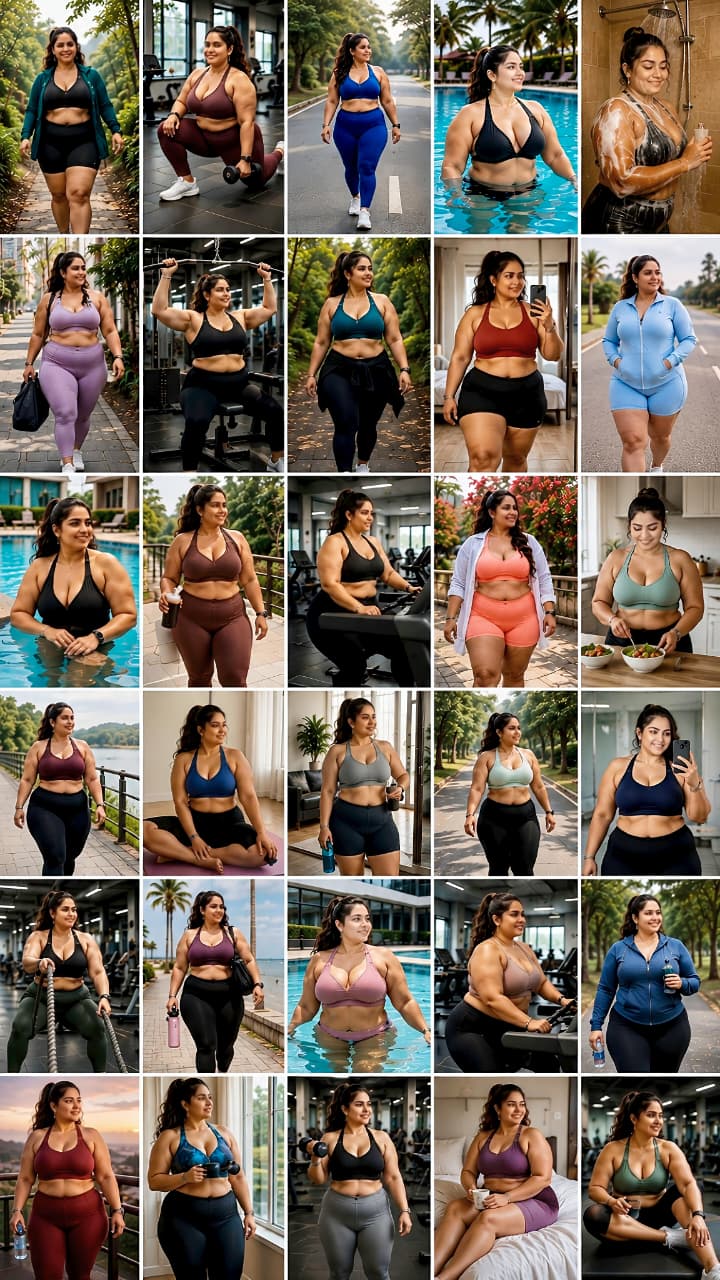 650+ AI Fitness Reels Content Preview — All thumbnails collage