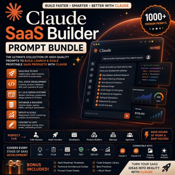 Claude SaaS Builder Prompt Bundle
